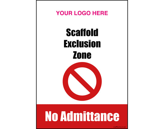 Scaffold Exclusion Zone Sign - Personalised